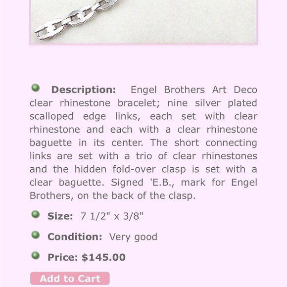 ENGEL BROTHERS 1930’s ART DECO RHINESTONE BRACELET - Picture 12 of 12